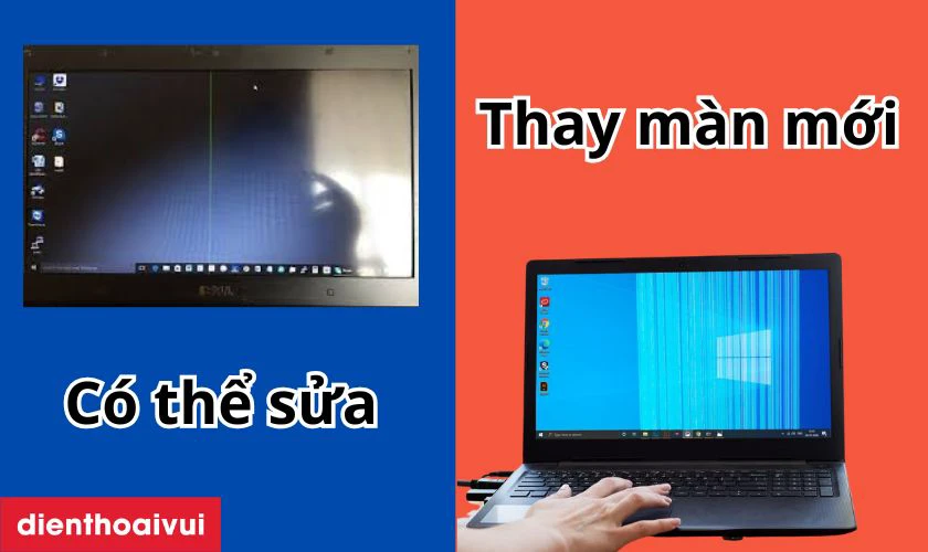 Laptop Dell bị hỏng m&agrave;n h&igrave;nh - n&ecirc;n sửa hay thay mới?