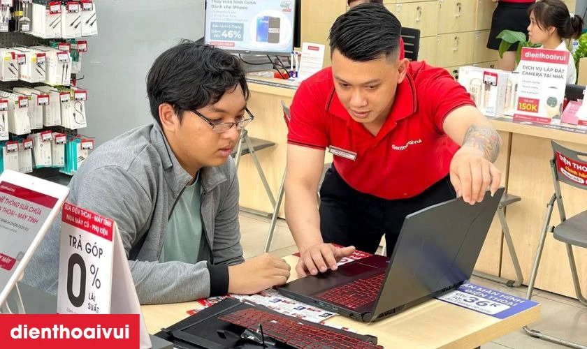 Những cam kết khi sử dụng dịch vụ thay màn hình laptop tại Điện Thoại Vui
