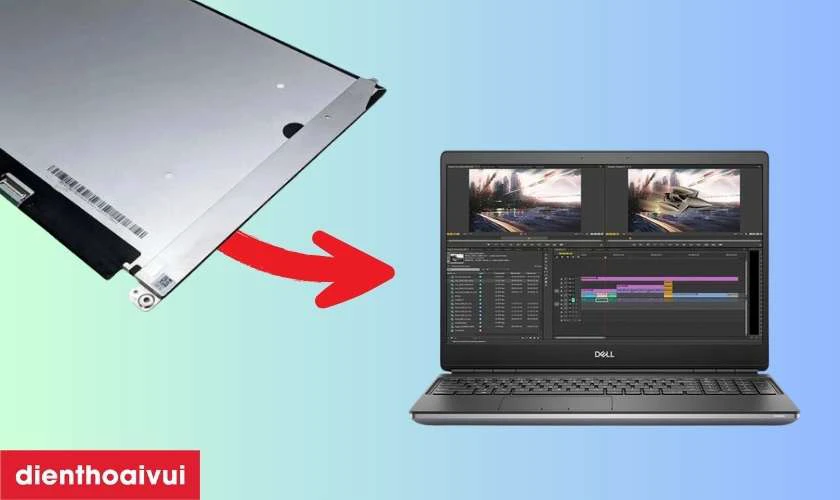 Dấu hiệu cần thay m&agrave;n h&igrave;nh laptop Dell Precision 15 7550