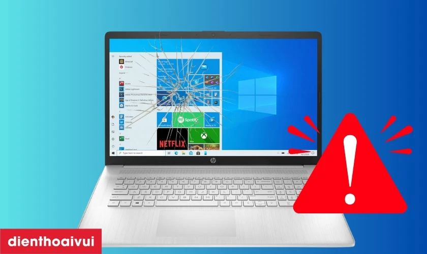 Dấu hiệu m&agrave;n h&igrave;nh laptop HP 17W PF06XL bị lỗi cần thay ngay