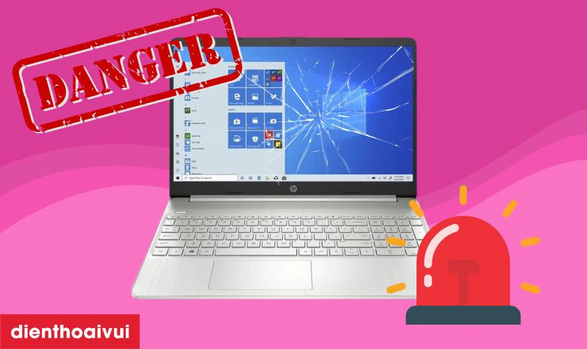 Dấu hiệu cần thay m&agrave;n h&igrave;nh laptop HP Notebook 15s FQ1107TU ch&iacute;nh h&atilde;ng GENA