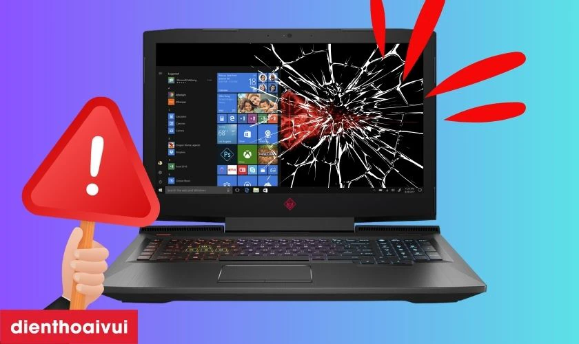 Dấu hiệu cần thay m&agrave;n h&igrave;nh laptop HP Omen 17 AN104NG