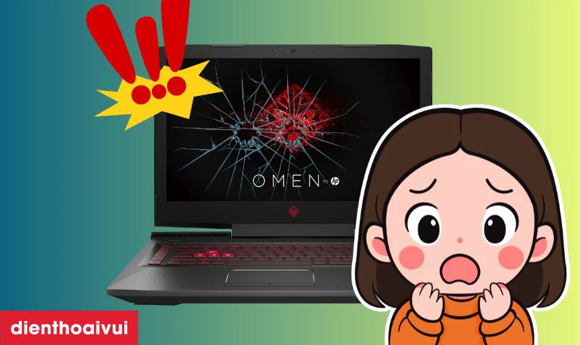 Dấu hiệu m&agrave;n h&igrave;nh laptop HP Omen 17-AN120NR bị lỗi cần thay ngay
