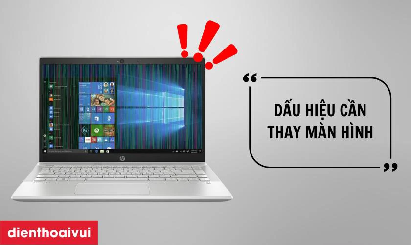 Dấu hiệu màn hình laptop HP Pavilion 14 CE0002NE bị lỗi cần thay ngay