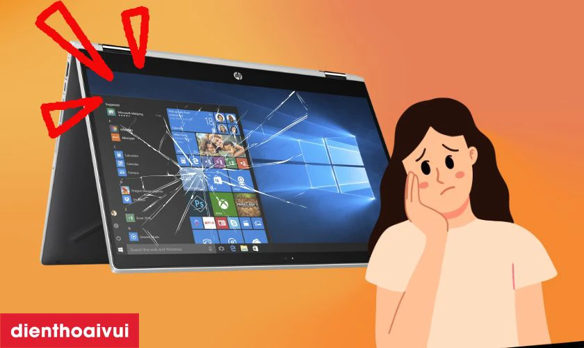 Dấu hiệu cần thay m&agrave;n h&igrave;nh laptop HP Pavilion X360 15 CR0091MS ch&iacute;nh h&atilde;ng GENA