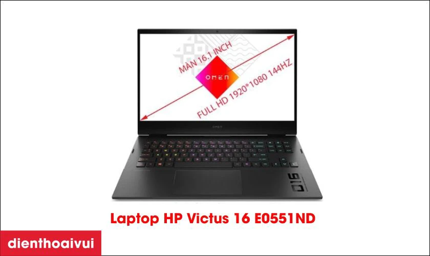 Đặc điểm nổi bật của m&agrave;n h&igrave;nh laptop HP Victus 16 E0551ND ch&iacute;nh h&atilde;ng GENA