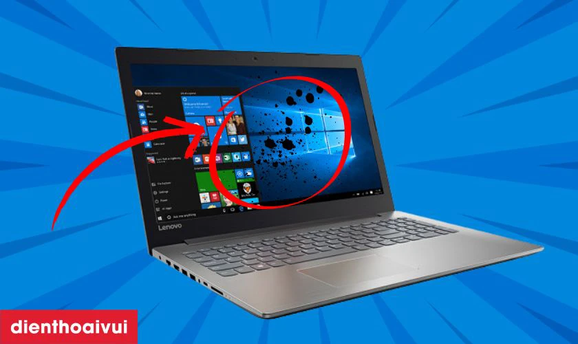 Dấu hiệu cần thay m&agrave;n h&igrave;nh laptop Lenovo Ideapad 320