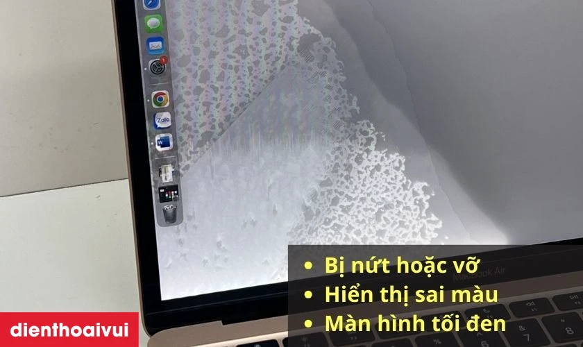 Dấu hiệu nhận biết cần thay m&agrave;n h&igrave;nh Macbook Air 2016