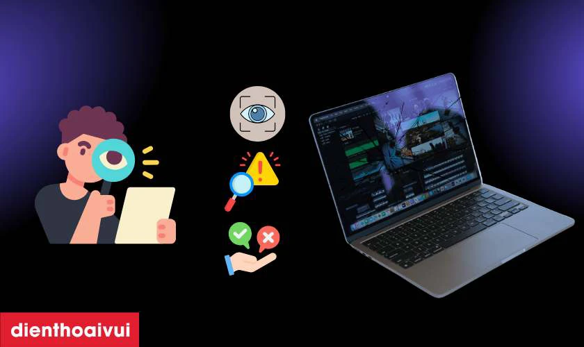 Dấu hiệu nhận biết cần thay m&agrave;n h&igrave;nh MacBook