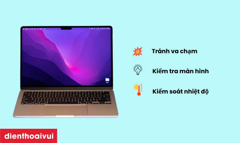 C&aacute;c lưu &yacute; sau khi thay m&agrave;n h&igrave;nh MacBook Air 2022