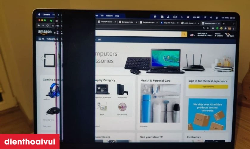M&agrave;n h&igrave;nh xuất hiện điểm chết hoặc sọc kẻ l&agrave; dấu hiệu cần thay mới