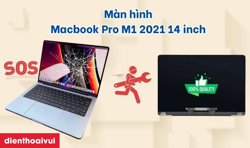 Khi n&agrave;o cần thay m&agrave;n h&igrave;nh Macbook Pro M1 Pro 2021 14 inch A2442