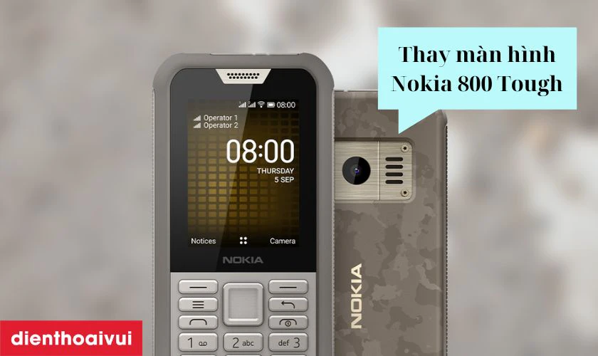 Giới thiệu m&agrave;n h&igrave;nh điện thoại Nokia 800 Tough