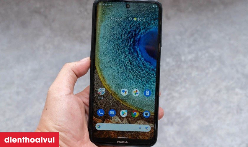 Nokia X10 sở hữu m&agrave;n h&igrave;nh k&iacute;ch thước vừa phải, khả năng hiển thị tốt