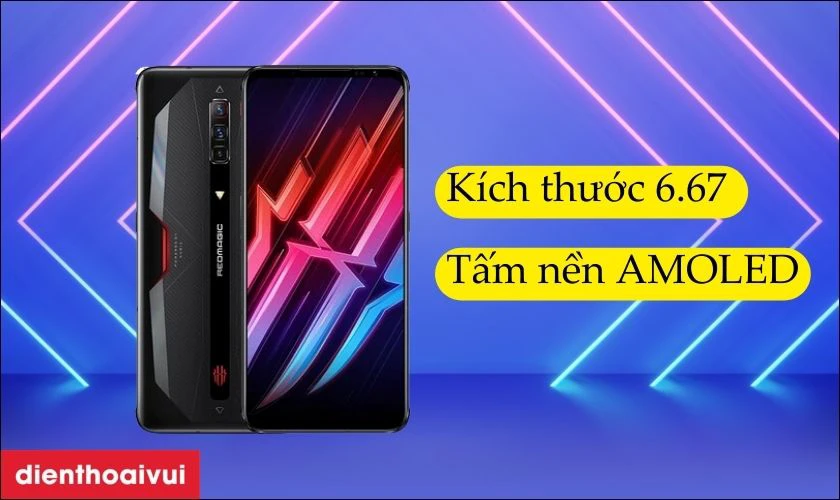 Tổng quan m&agrave;n h&igrave;nh điện thoại Nubia Red Magic 6R