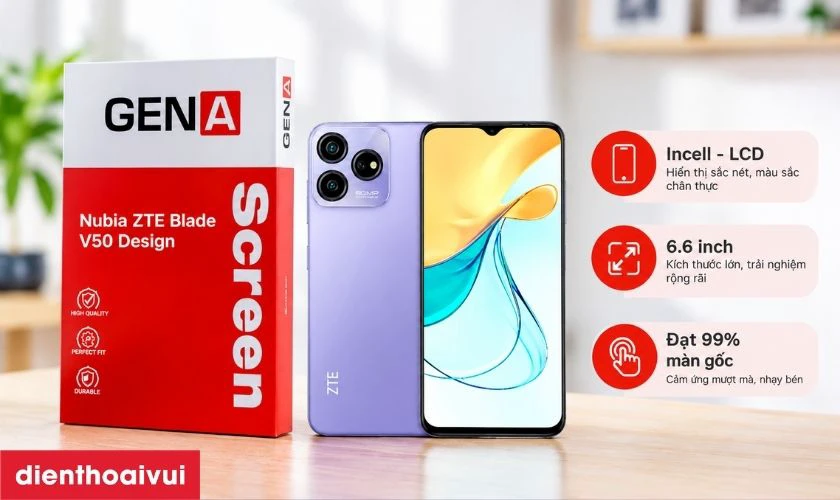 Thay m&agrave;n h&igrave;nh Nubia ZTE Blade V50 Design ch&iacute;nh h&atilde;ng GENA loại Pro