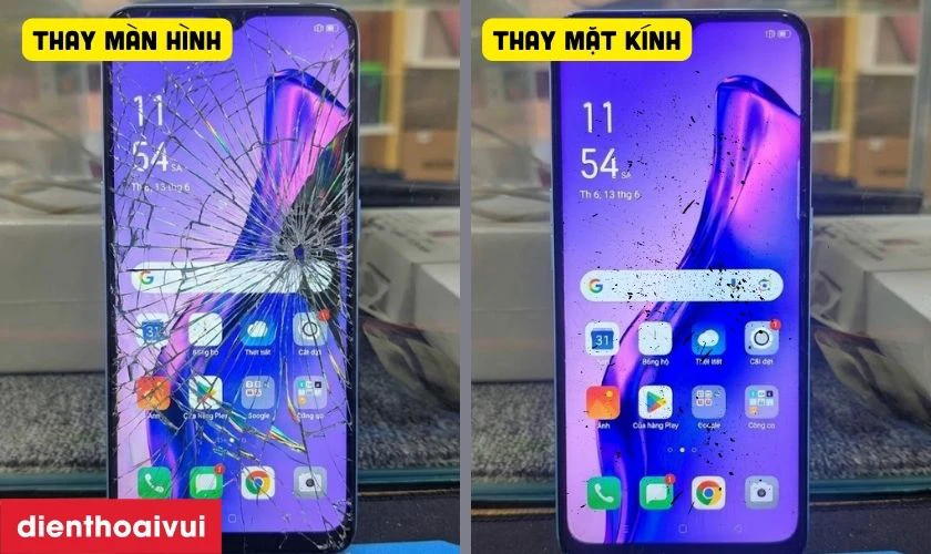 Nên màn hình hay mặt kính Oppo A31?