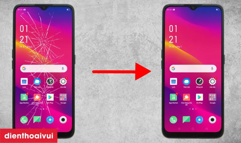 C&oacute; n&ecirc;n thay m&agrave;n h&igrave;nh OPPO ch&iacute;nh h&atilde;ng Aries kh&ocirc;ng?