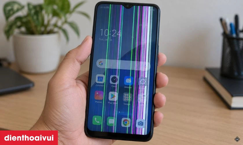 Dấu hiệu m&agrave;n h&igrave;nh Oppo A7 cần thay