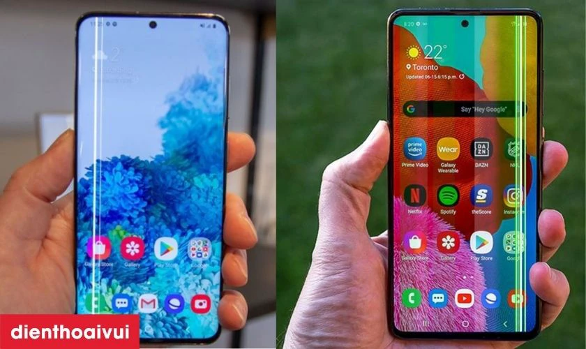 M&agrave;n h&igrave;nh OPPO A77s c&oacute; sọc dọc