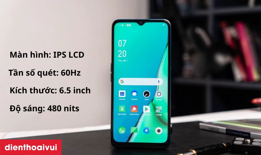 Tổng quan m&agrave;n h&igrave;nh Oppo A9 chi tiết