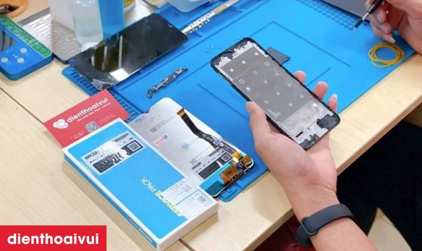 Quy tr&igrave;nh thay m&agrave;n Oppo A94 4G ch&iacute;nh h&atilde;ng GENA loại A+ minh bạch, lấy liền