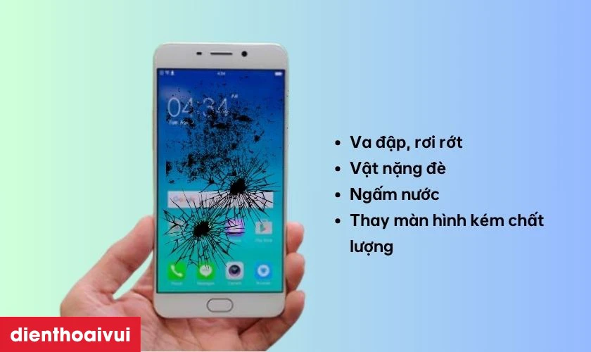 Nguyên nhân gây hư hỏng màn hình OPPO F1 Plus