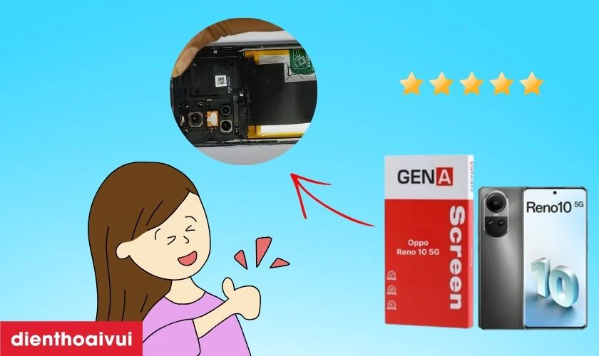 M&agrave;n h&igrave;nh GENA loại Pro thay cho Oppo Reno 10 (5G) c&oacute; tốt kh&ocirc;ng?