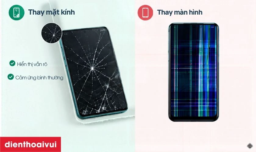 Ph&acirc;n biệt thay m&agrave;n h&igrave;nh v&agrave; thay mặt k&iacute;nh Oppo Reno 10X Zoom