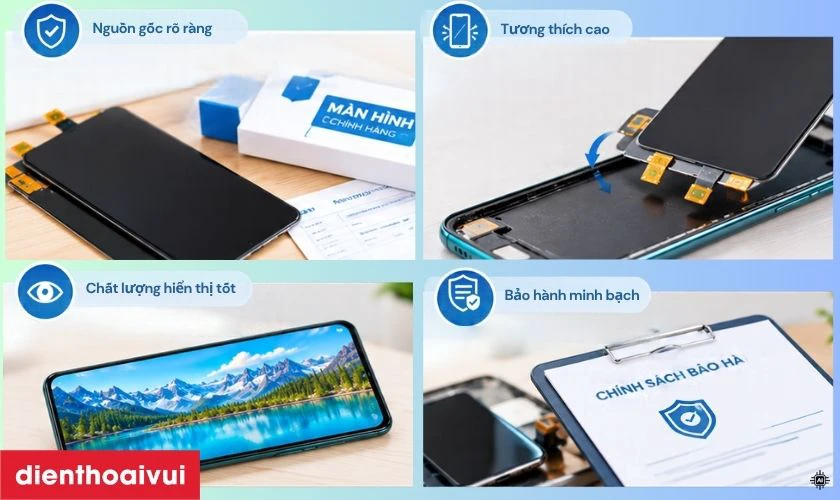 Ti&ecirc;u ch&iacute; chọn m&agrave;n h&igrave;nh thay thế cho Oppo Reno 10X Zoom