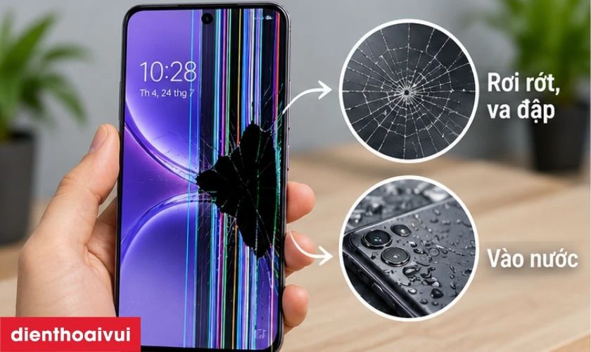 Nguy&ecirc;n nh&acirc;n khiến m&agrave;n h&igrave;nh bị hư hỏng
