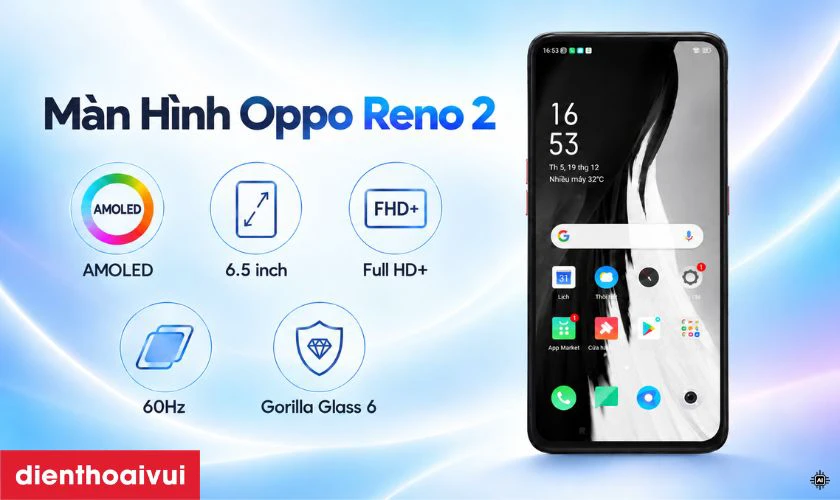 Giới thiệu màn hình Oppo Reno 2