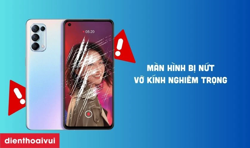 Dấu hiệu cần thay m&agrave;n h&igrave;nh Oppo Reno 5K