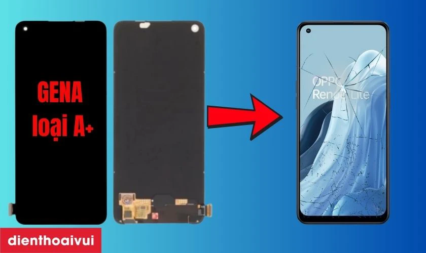M&agrave;n h&igrave;nh Oppo Reno 8 Lite 5G ch&iacute;nh h&atilde;ng GENA loại A+ l&agrave; g&igrave;?