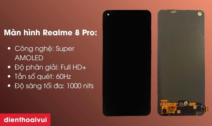 Tổng quan m&agrave;n h&igrave;nh Realme 8 Pro
