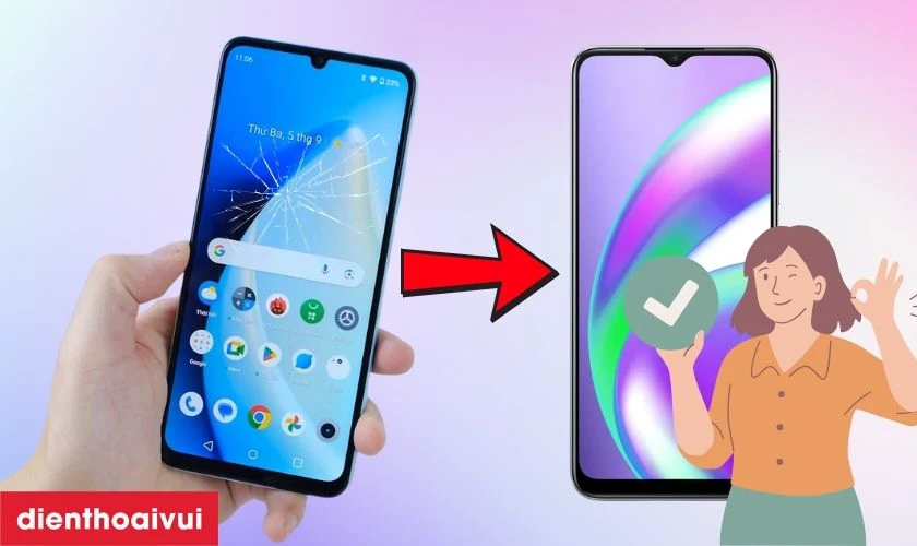 Có nên thay màn hình Realme C12 không?