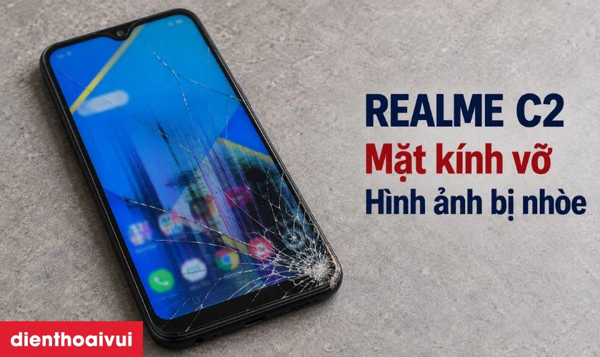 Trường hợp cần thay mặt k&iacute;nh v&agrave; thay m&agrave;n h&igrave;nh Realme C2