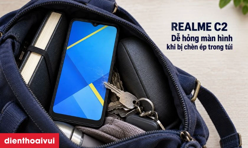 M&agrave;n h&igrave;nh Realme C2 bị hỏng do đ&acirc;u?