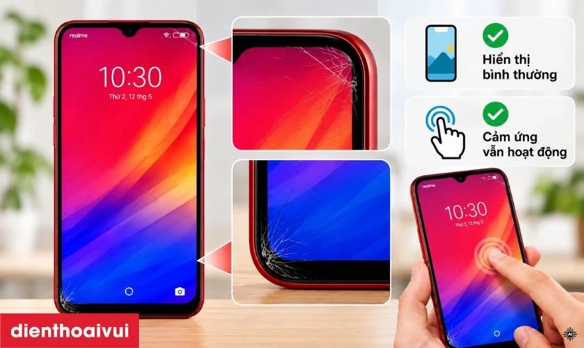 Trường hợp cần thay mặt k&iacute;nh Realme C3