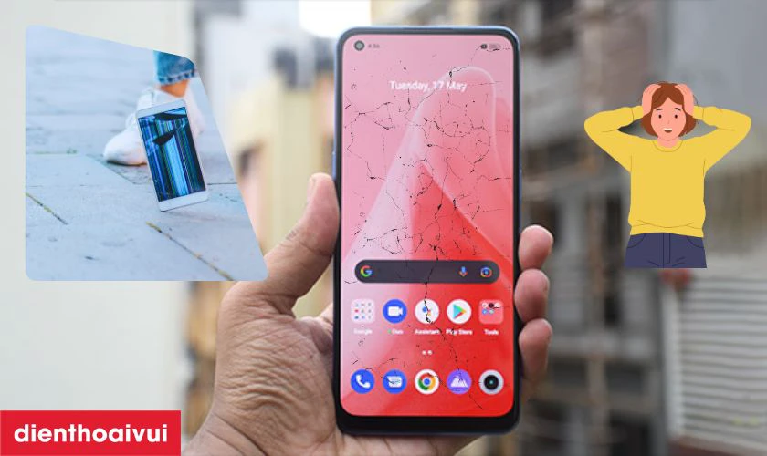 Nguy&ecirc;n nh&acirc;n m&agrave;n h&igrave;nh Realme Narzo 50 Pro bị hỏng