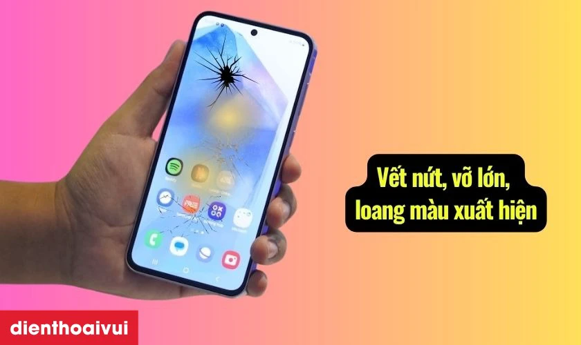 Dấu hiệu cần thay m&agrave;n h&igrave;nh Samsung A50