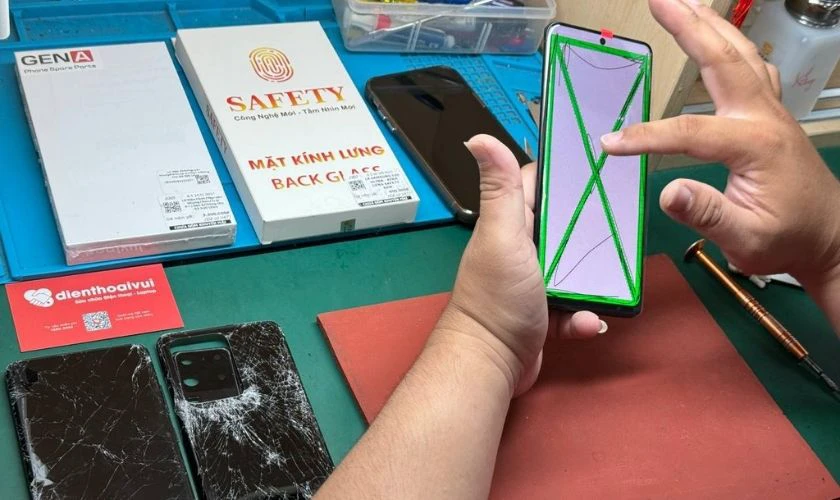 Thay màn hình Samsung có mất vân tay không