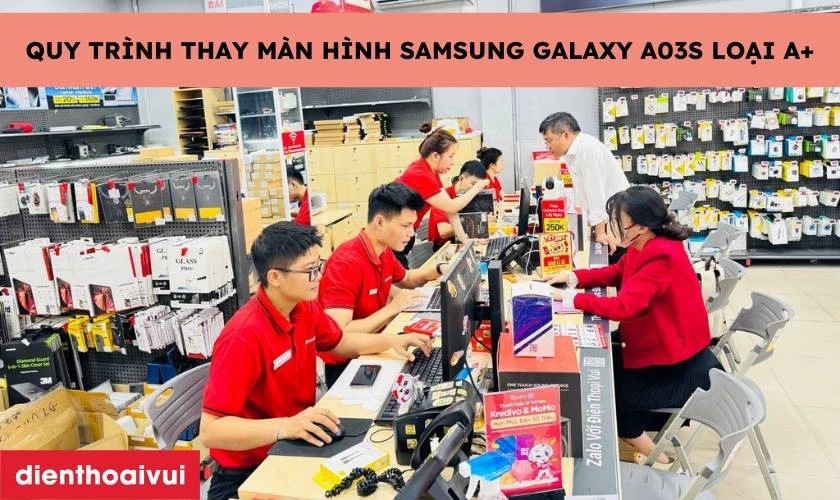 Quy trình thay màn chuyên nghiệp lấy liền tại Điện Thoại Vui