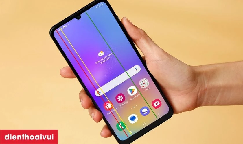 M&agrave;n h&igrave;nh hiển thị lỗi sọc ngang, dọc