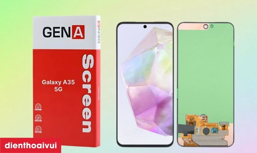Giới thiệu m&agrave;n h&igrave;nh Samsung Galaxy A35 ch&iacute;nh h&atilde;ng GENA loại Pro