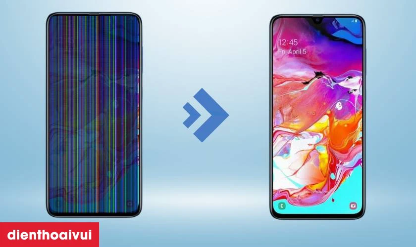 Dấu hiệu cần thay m&agrave;n h&igrave;nh Samsung Galaxy A70