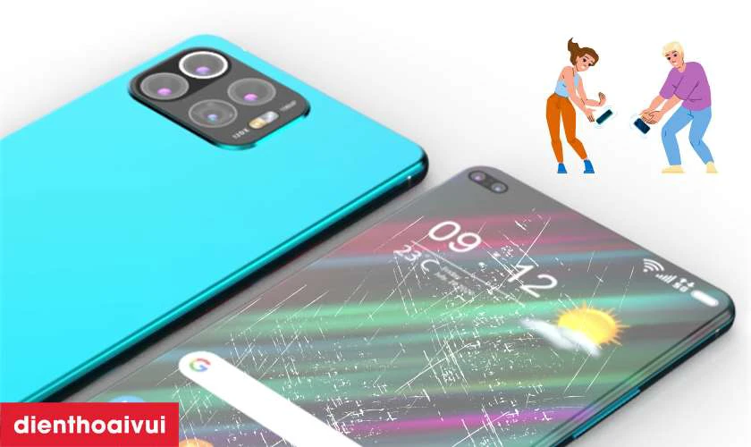 M&agrave;n h&igrave;nh bị nứt, vỡ hoặc xuất hiện vết rạn