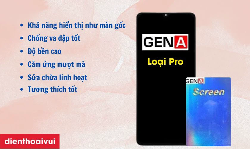 M&agrave;n h&igrave;nh GENA loại Pro thay cho Samsung Galaxy A12 c&oacute; tốt kh&ocirc;ng?