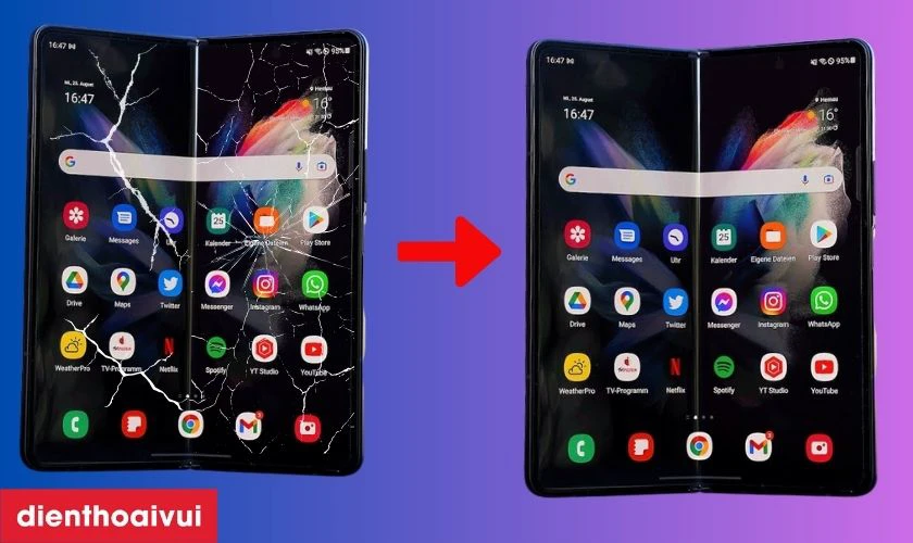 Nguy&ecirc;n nh&acirc;n cần thay m&agrave;n h&igrave;nh Samsung Galaxy Fold mới