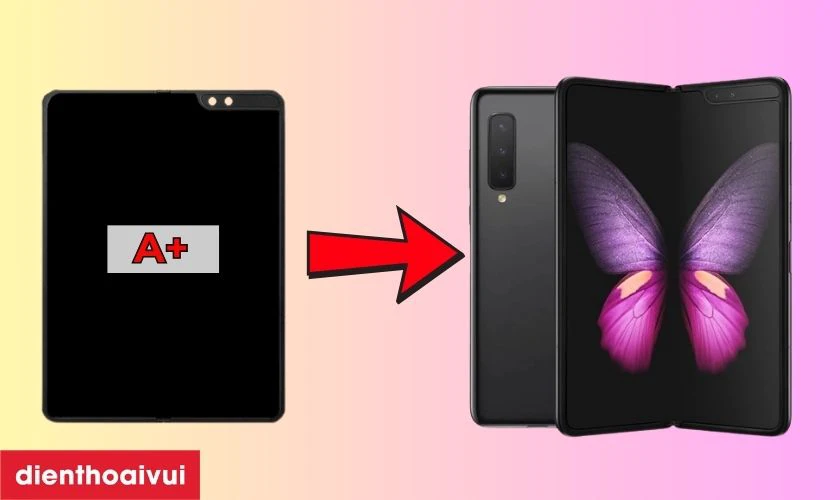 M&agrave;n h&igrave;nh Samsung Galaxy Fold (B&ecirc;n trong) loại A+ l&agrave; g&igrave;?